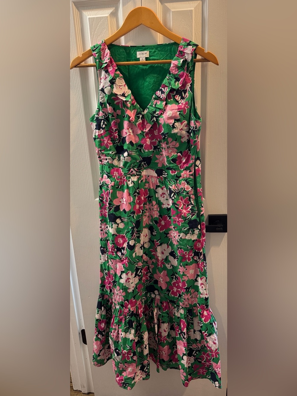 J. Crew Factory Floral Ruffled Dress sz 2